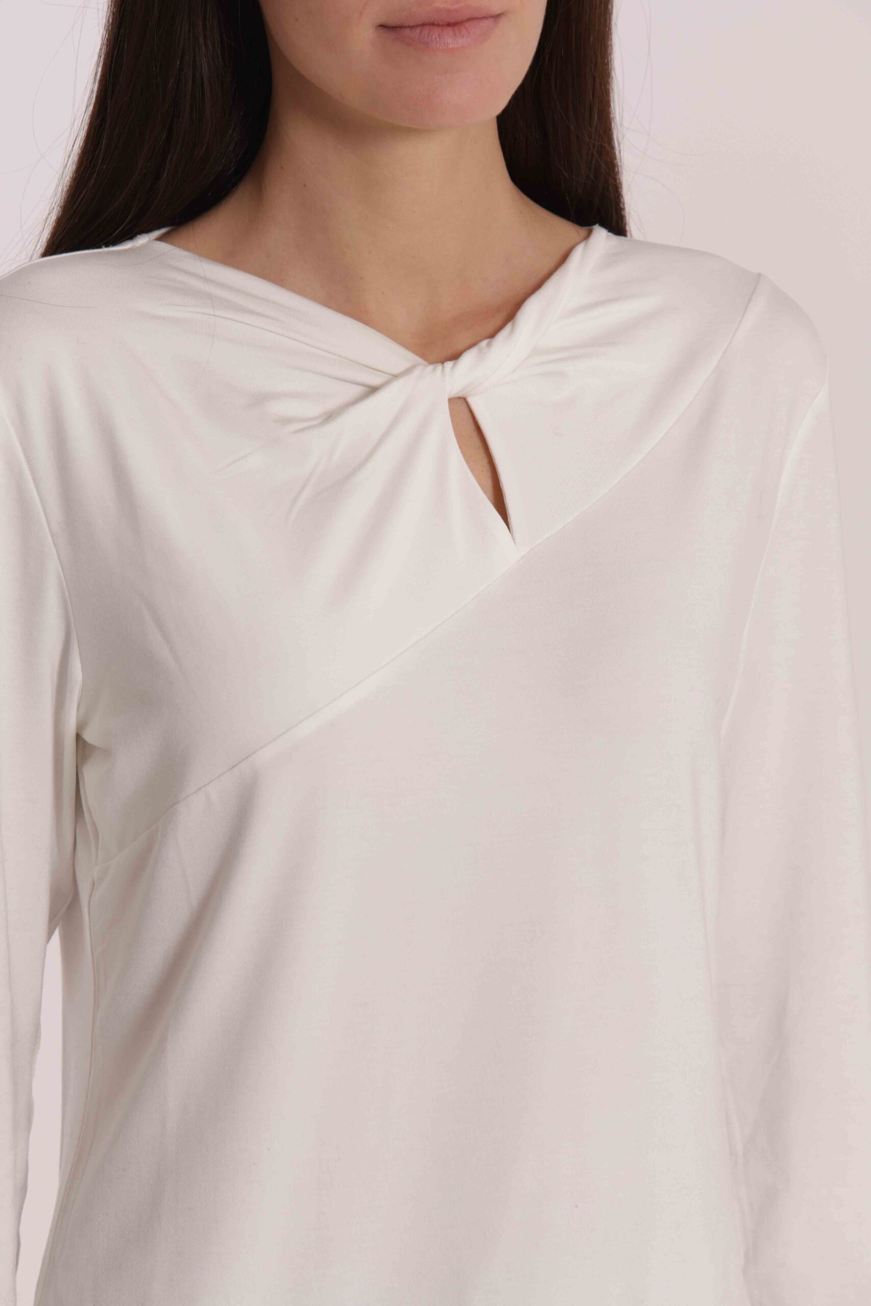 MIMÌ MUÀ Firenze SFAN-1878 T-shirt bianco con nodo - immagine 3