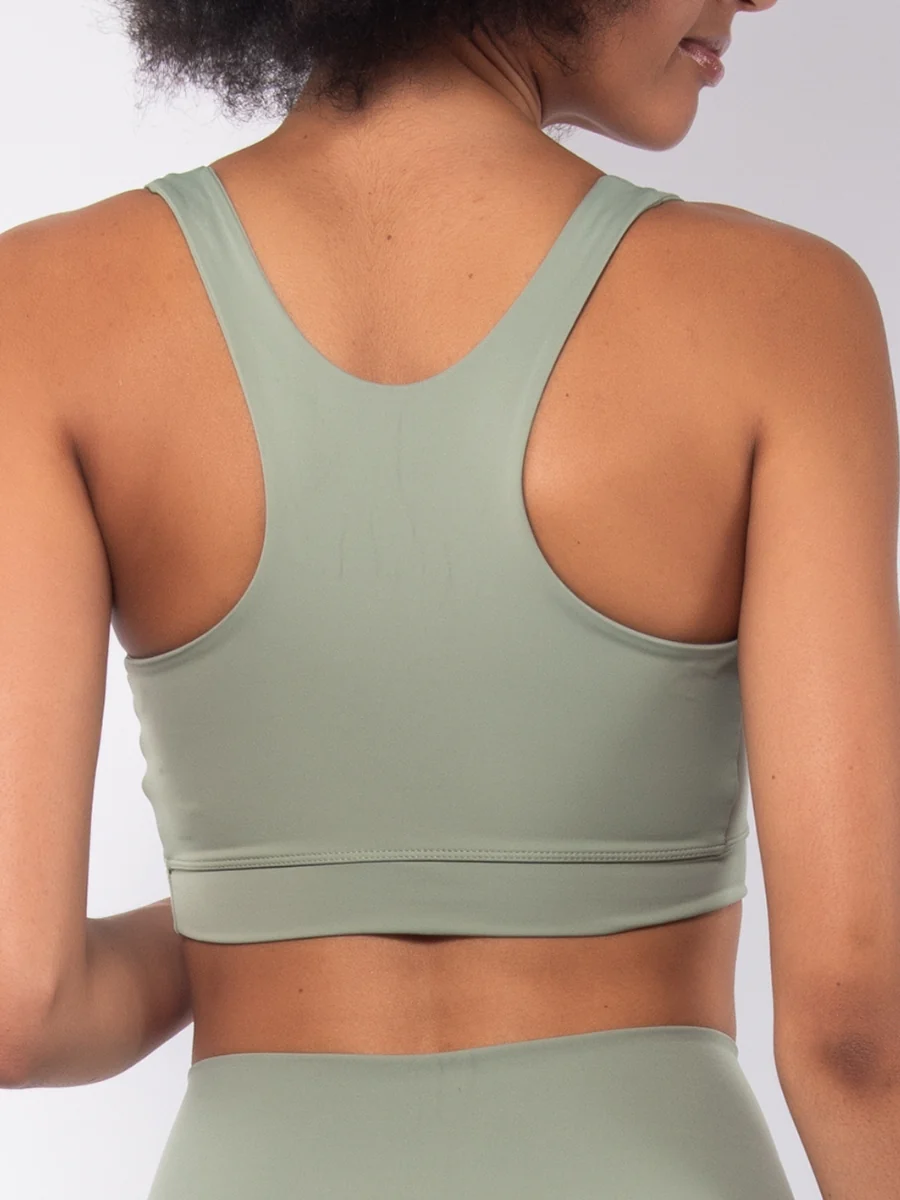 Reggiseno sportivo Akty - VERDE MILITARE - AT07 - immagine 3