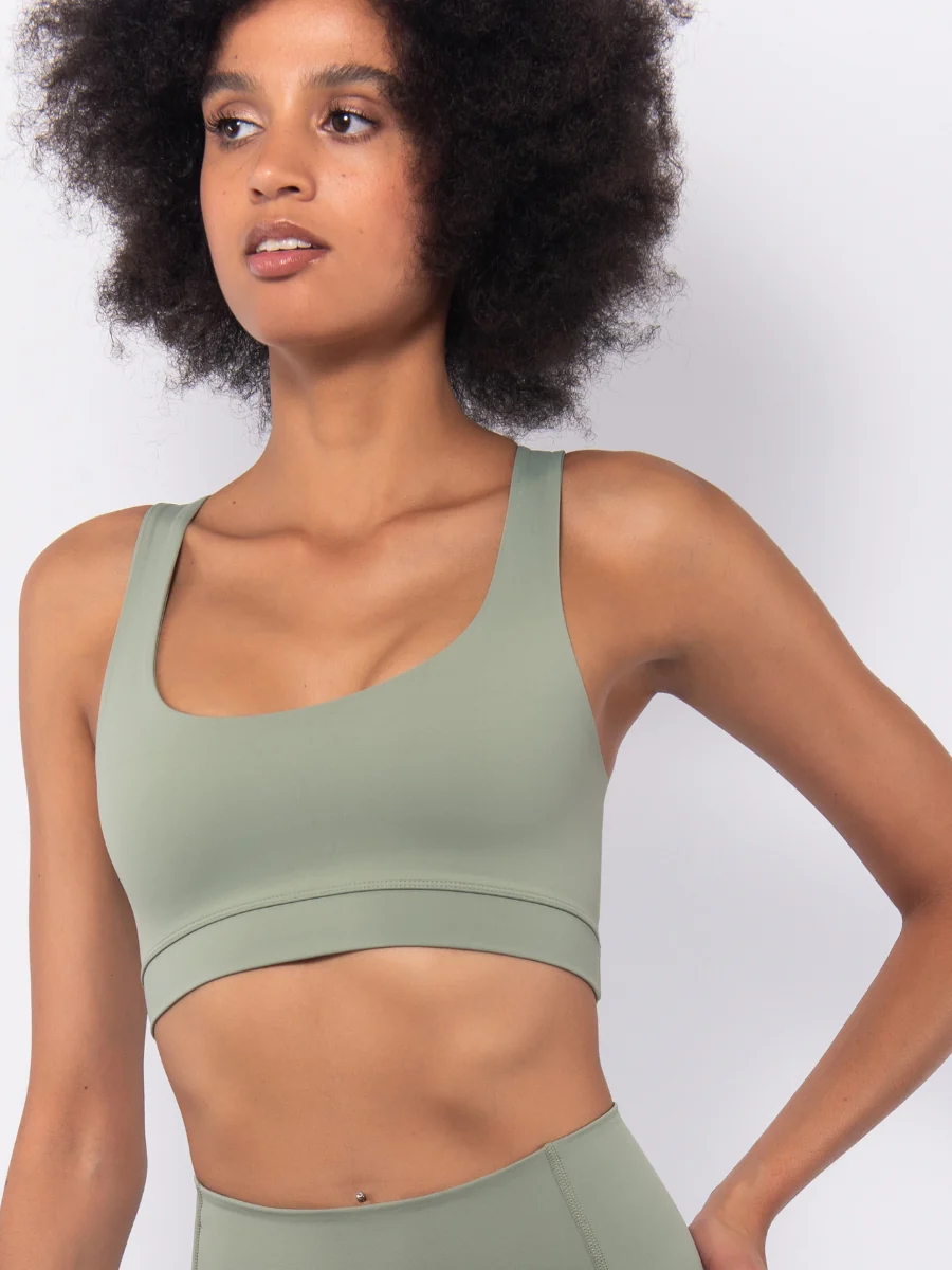 Reggiseno sportivo Akty - VERDE MILITARE - AT07 - immagine 4