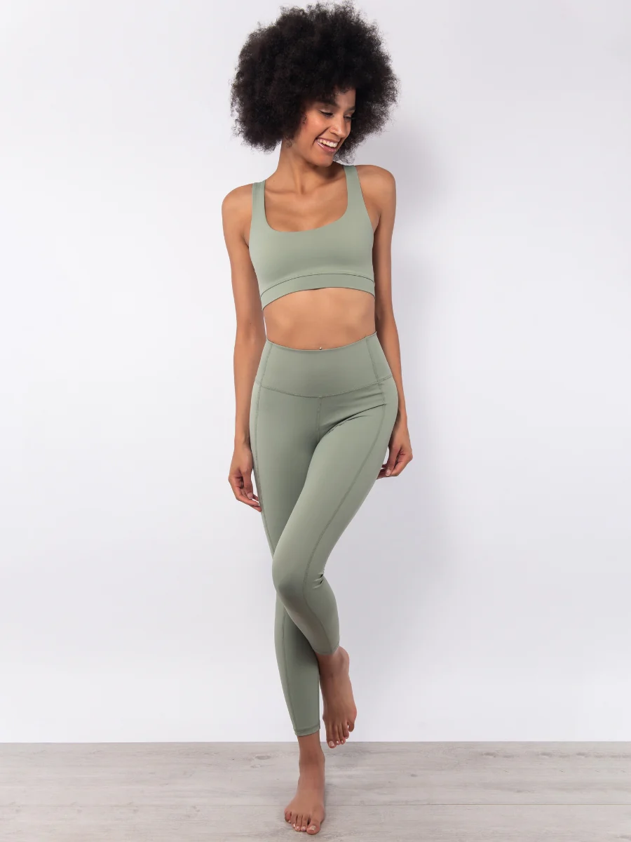 Reggiseno sportivo Akty - VERDE MILITARE - AT07 - immagine 6