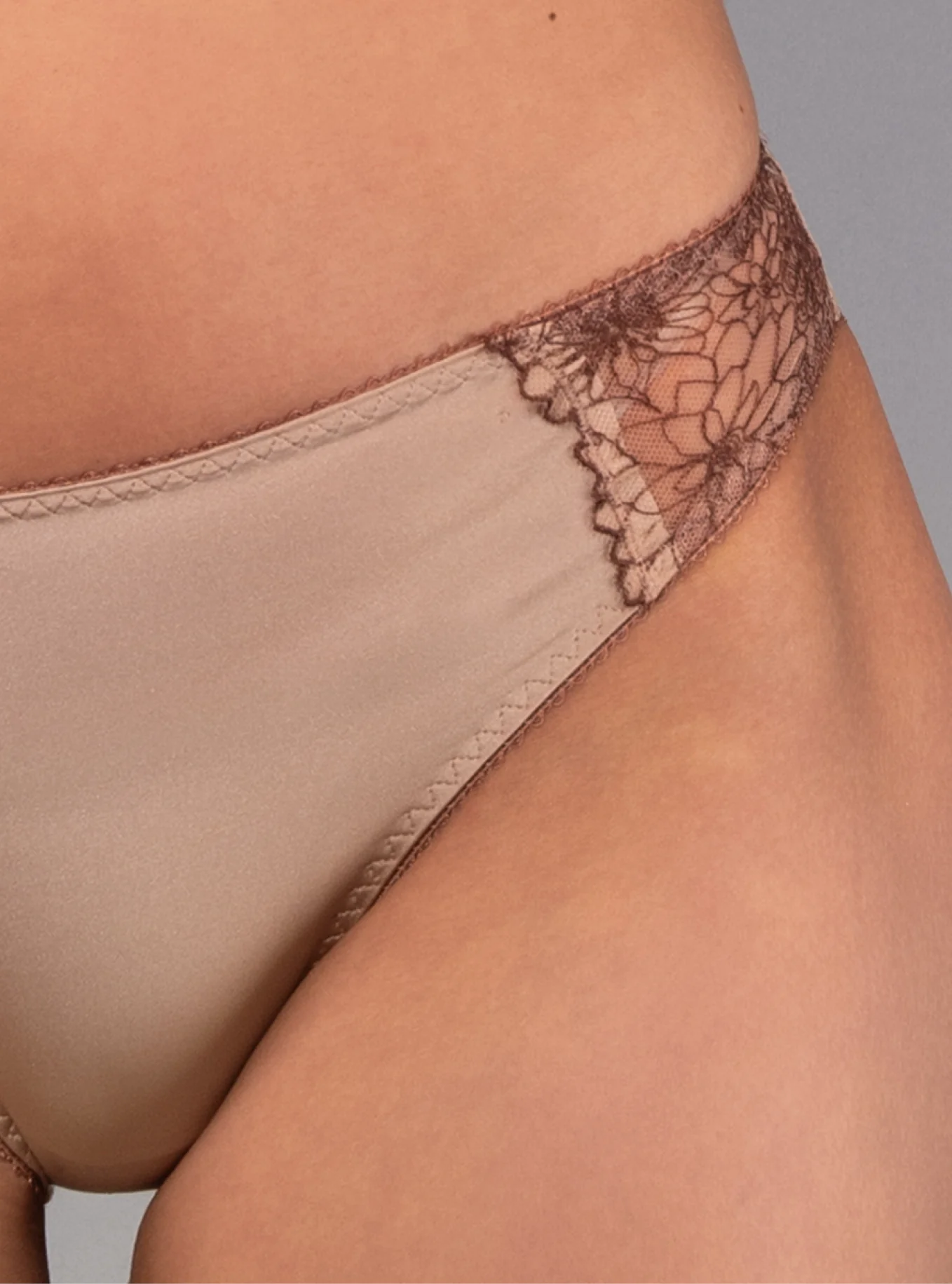 Slip in Microfibra e Tulle Ricamato - PESCA - 7935 - immagine 4