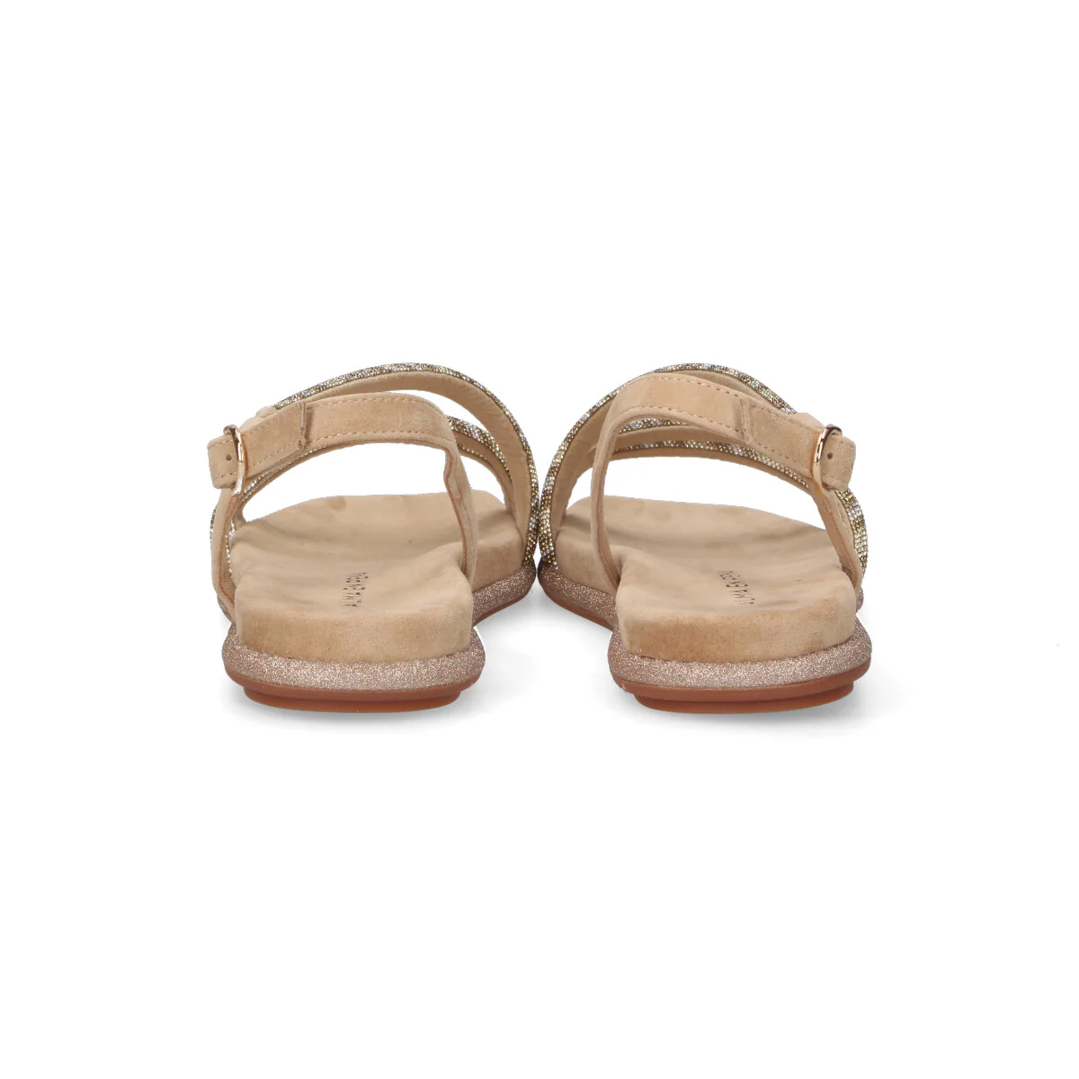 Alma En Pena sandalo con strass camoscio beige - immagine 7