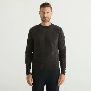 RRD maglione girocollo velluto antracite