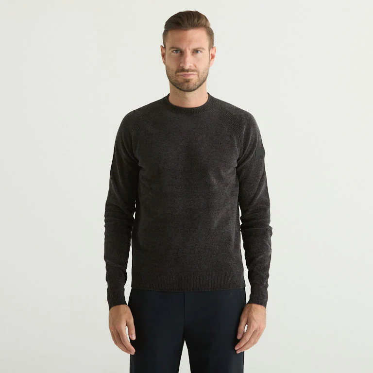 RRD maglione girocollo velluto antracite - immagine 2