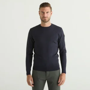 RRD maglia girocollo in tessuto tecnico blu