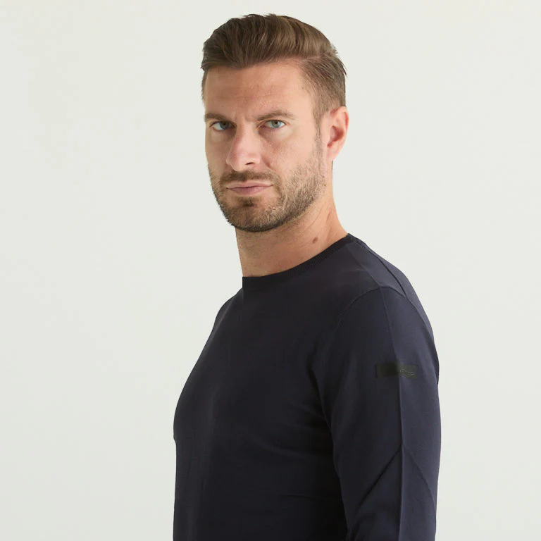 RRD maglia girocollo in tessuto tecnico blu - immagine 6