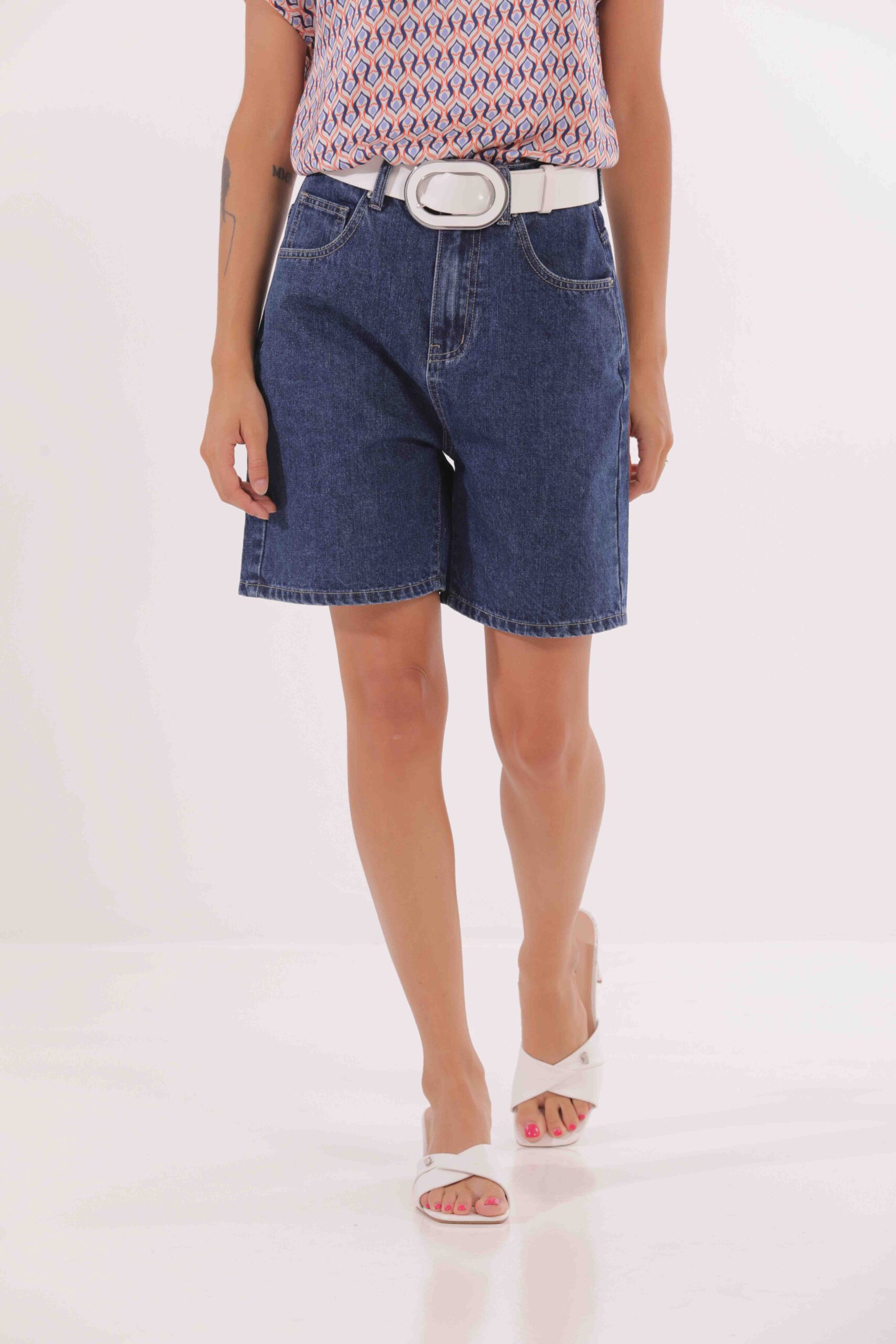 MIMÌ MUÀ Firenze ZDAI-2653 Shorts di jeans blu medio - immagine 3