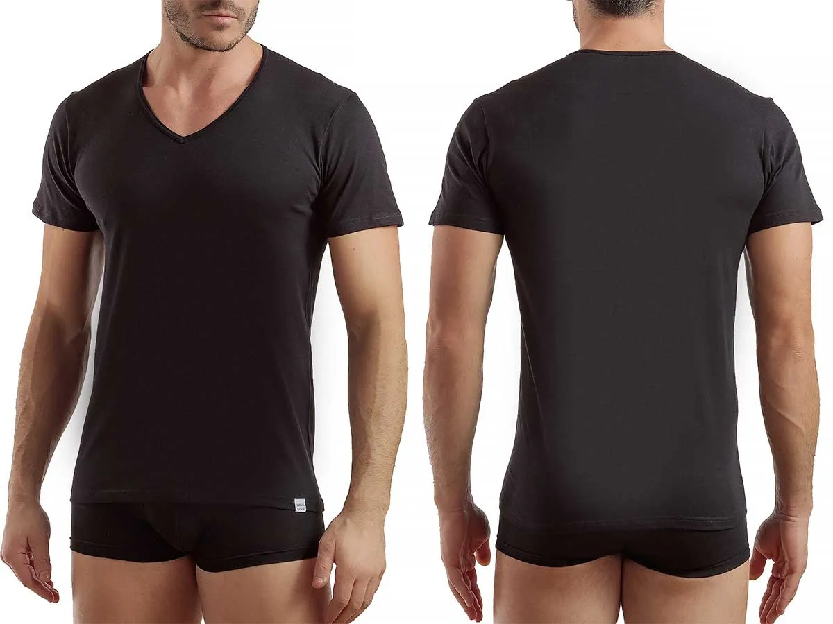 T-shirt mezza manica scollo V cotone pettinato Enrico Coveri – ET1101 3PZ - immagine 3