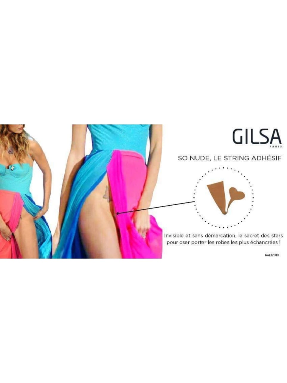 GILSA PARIS 12010 Perizoma adesivo effetto seconda pelle beige - immagine 6