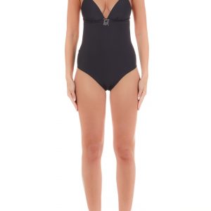 LIU JO VA3037J6447 Costume intero nero logo metallo