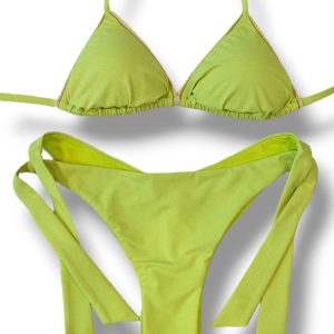 LIU JO VA4045J4652 Bikini triangolo lurex e brasiliana verde