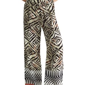 LIU JO VA4063TS056 Pantalone ecosostenibile fantasia animalier