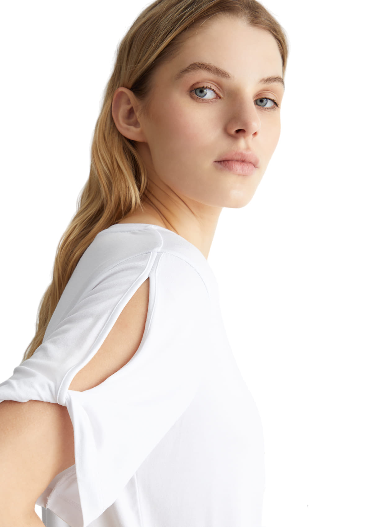 LIU JO VA4106JS360 T-shirt ecosostenibile bianco stampa jungle - immagine 4