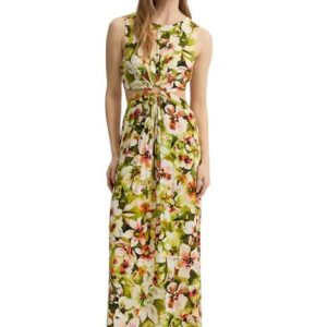 LIU JO VA5029T2961 Abito lungo cut out stampa floreale