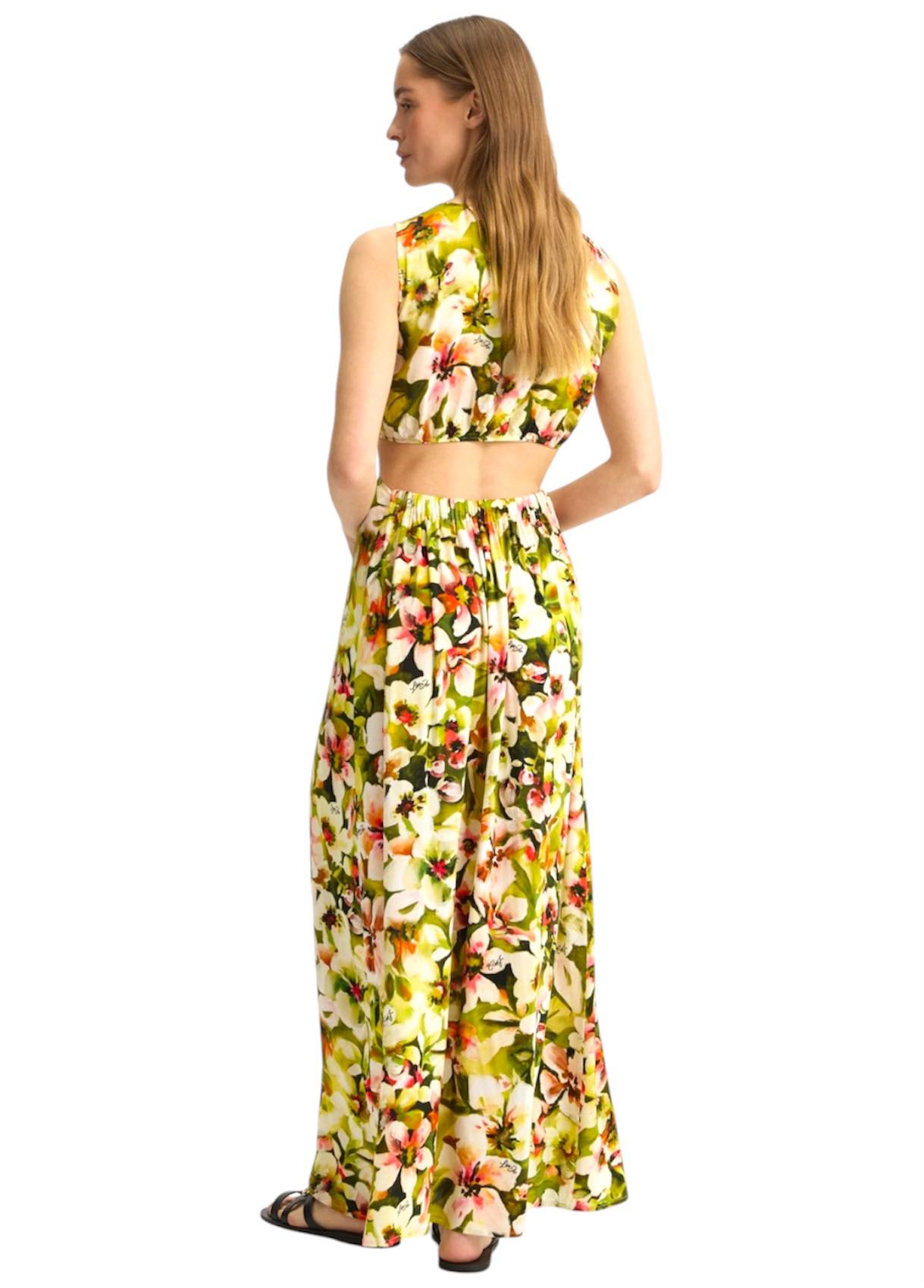 LIU JO VA5029T2961 Abito lungo cut out stampa floreale - immagine 6