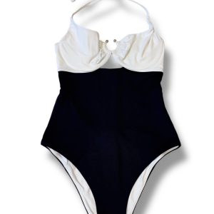 LIU JO VA5097J6447 Costume intero ferretto nero bianco