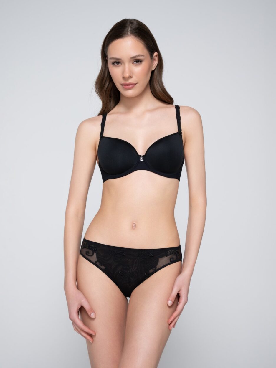 LUNA SPLENDIDA 1967 Reggiseno a balconcino nero - immagine 3