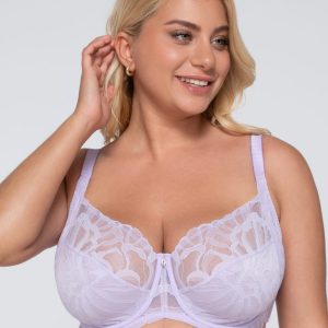 Reggiseno a balconcino lilla Luna Splendida con ferretto e pizzo