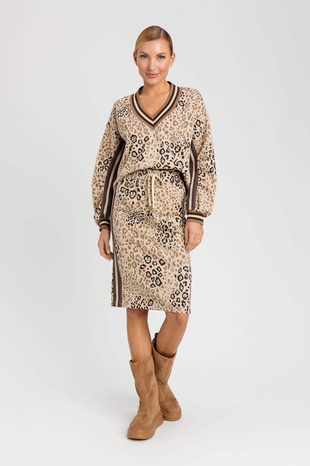 Gonna longuette Twinset in Jacquard Animalier - immagine 2