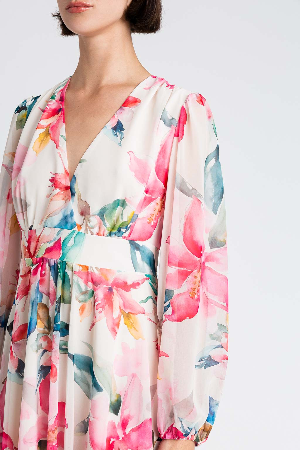 TWINSET 251LB2ZHH Abito lungo in georgette stampa a fiori - immagine 3