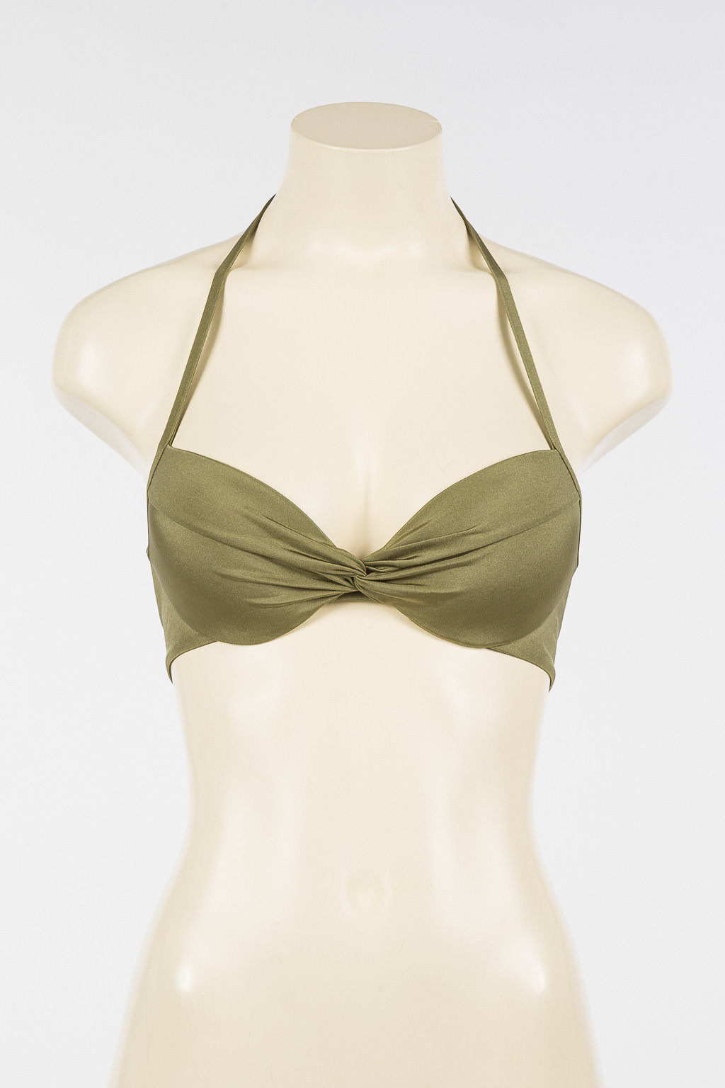 TWINSET 251LBMC44 Push up da bagno verde con arricciature - immagine 3