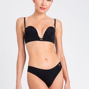 TWINSET 252LL6A12 Reggiseno nero a fascia con oval t