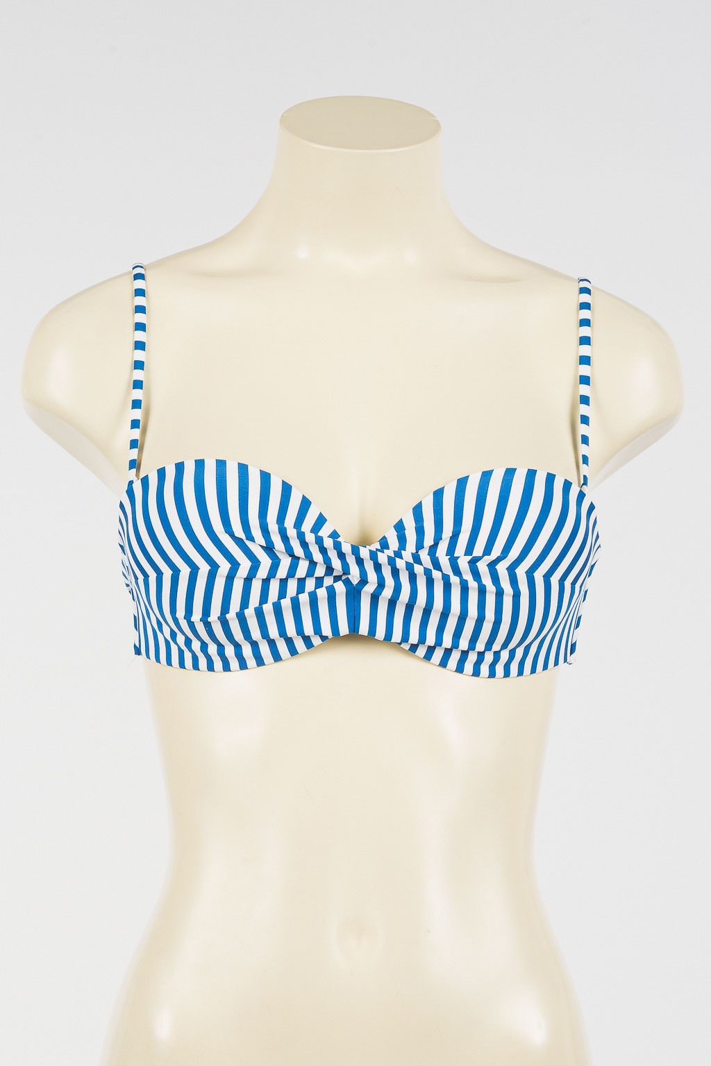 Fascia da Bagno Imbottita a Righe Navy con Drappeggio – Blu Mediterraneo – Twinset - immagine 5